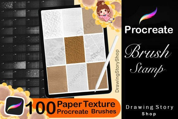 100 Procreate Paper Texture Brushes: Enhancing Digital Art with Authentic Texture