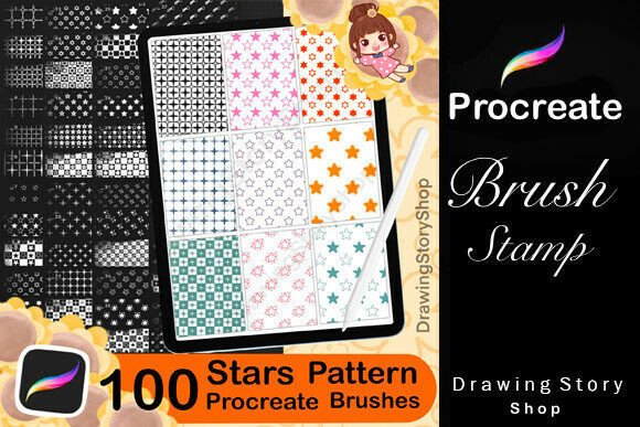 100 Procreate Star Pattern Brushes