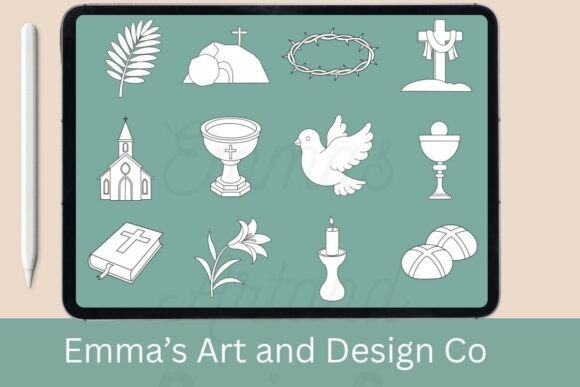 12 Religious Easter Procreate Brushes: Faith-Inspired Design Made Simple