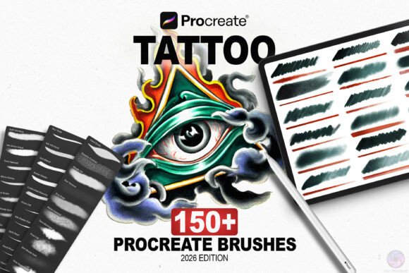150 Tattoo Spitshading Procreate Brushes – Realistic Texture, Speed, and Control for Digital Artists