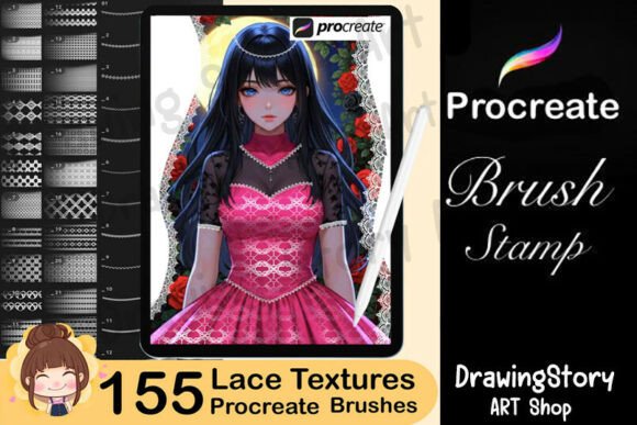155 Procreate Lace Texture Brushes: A Detailed Look at a Versatile Digital Design Tool