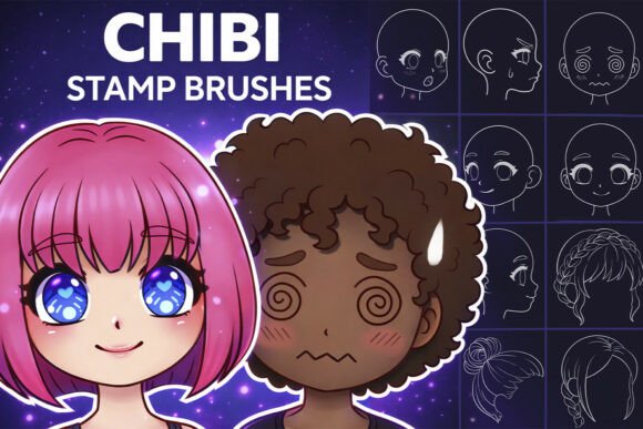 Chibi Procreate Stamp Brushes: Create Adorable Chibi Characters in Seconds