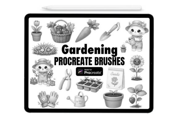 Cute Gardening Procreate Brushes: A Practical Tool for Creative Planners and Digital Artists