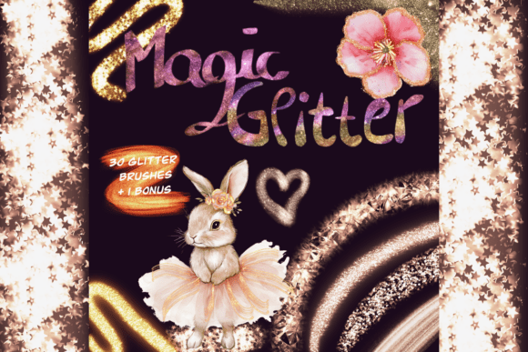 Enhance Your Digital Art with the Glitter Procreate Brushes Set - Pack 1