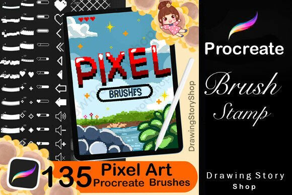 Maximizing Creative Potential with the 135 Procreate Pixel Art Brushes Pack