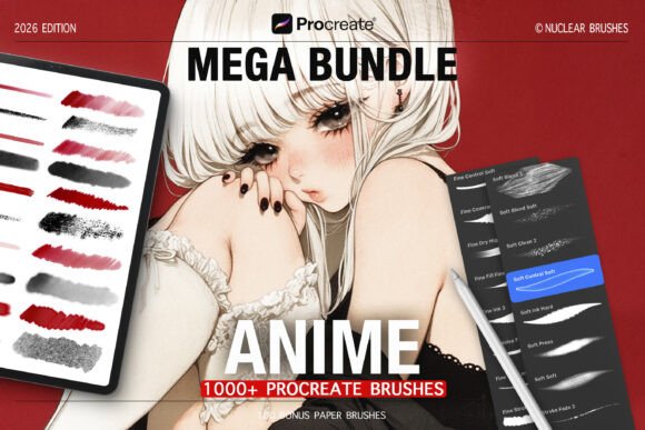 Procreate Brushes – Anime Mega Bundle: Your All-in-One Toolkit for Anime Art Creation