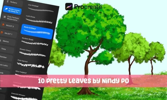 Procreate Brushes - Pretty Leaves: Enhancing Digital Art with Natural Detail
