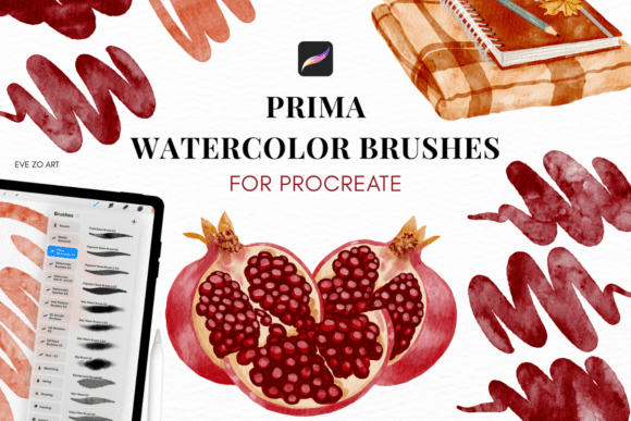 Realistic Prima Watercolor Brushes for Procreate
