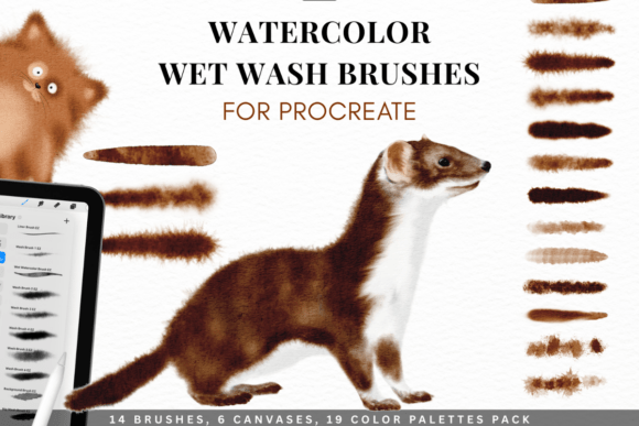 Realistic Watercolor Wet Wash Brushes
