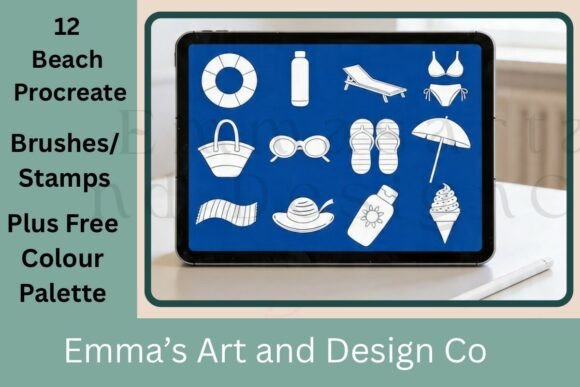 Summer Procreate Brushes: Enhance Your Art with Beach-Themed Stamps