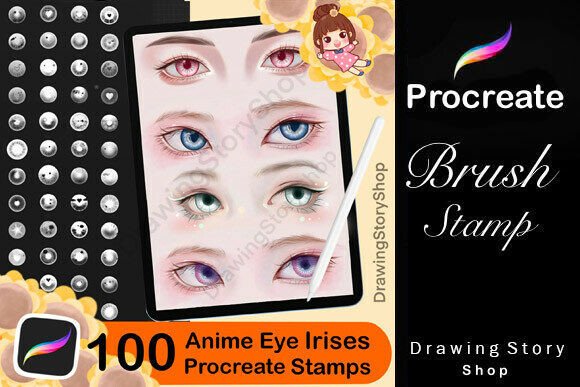 Unlock Your Creative Potential with 100 Procreate Eye Irises Stamps Brushes