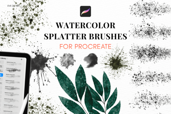 Watercolor Splatter Brushes: Enhancing Digital Art with Authentic Texture